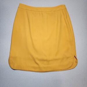 Cremieux Yellow Mini Length A-Line Skirt Size 6